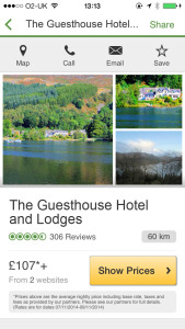 TripAdvisor mobile page