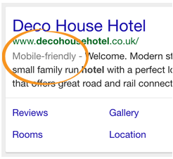 Mobile-Friendly tag on Google