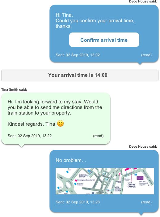 freetobook messaging