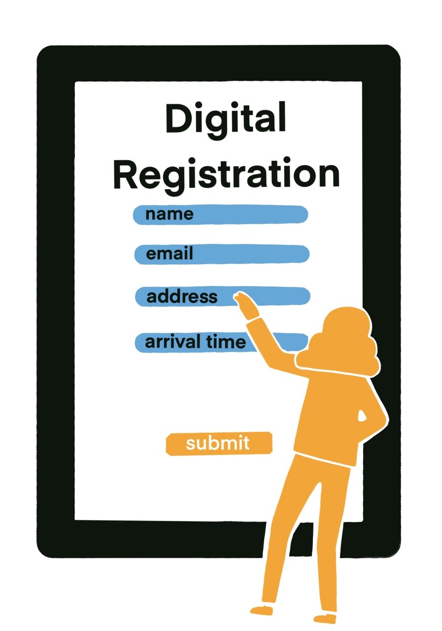 Digital registration for hotels